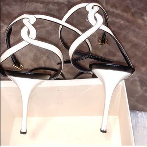 White lizard sandals